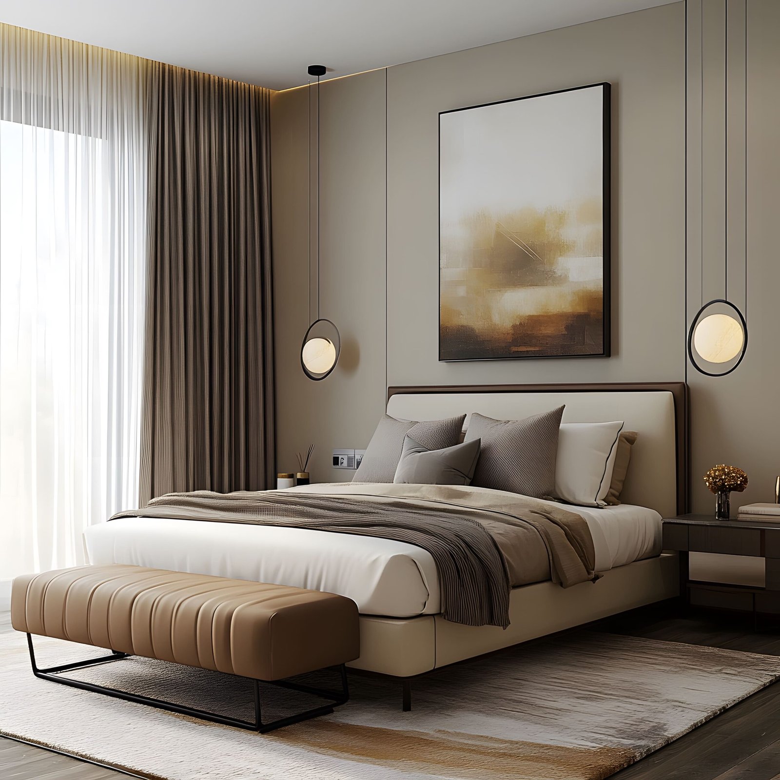 contemporary-bedroom-featuring-sleek-furniture